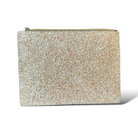 Aldo Large Double Sided Gold Sparkle Clutch/Wrislet - Picture 1 of 4